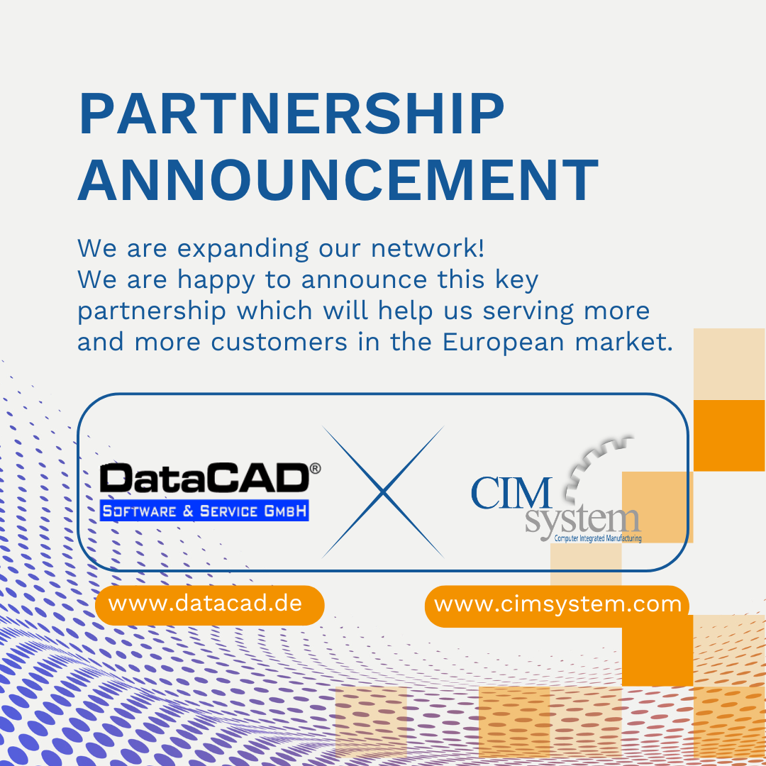 CIMsystem is pleased to announce a new partnership with DataCAD Software & Service GmbH as a reseller for RhinoNC. DataCAD Software & Service will strengthen RhinoNC’s presence in the European market.
Read More
